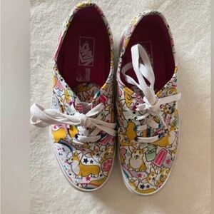 Vans Kids' Cartoon Print Sneakers - Yellow, Pink, White